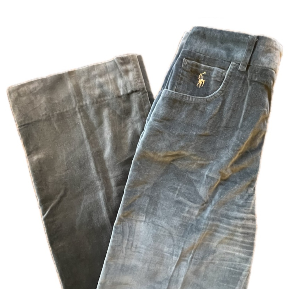 Vintage 90’s Ralph Lauren Velvet Wide Leg Trouser Pants, 12